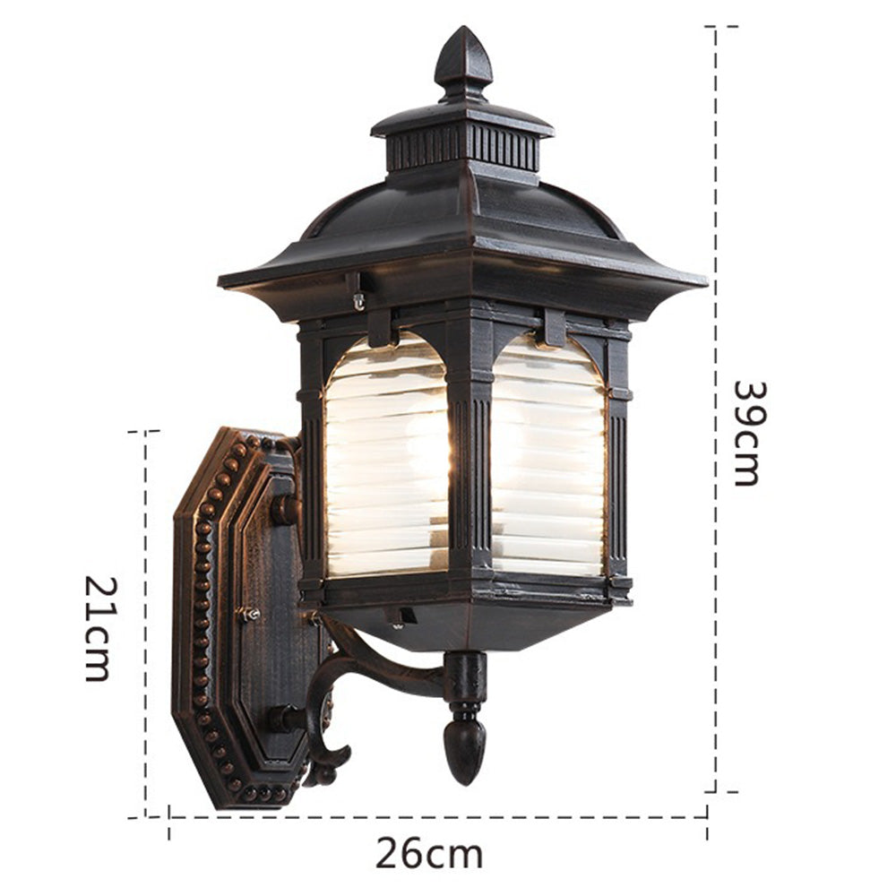 ElegantGlow - Black Outdoor Wall Sconce for Balconies