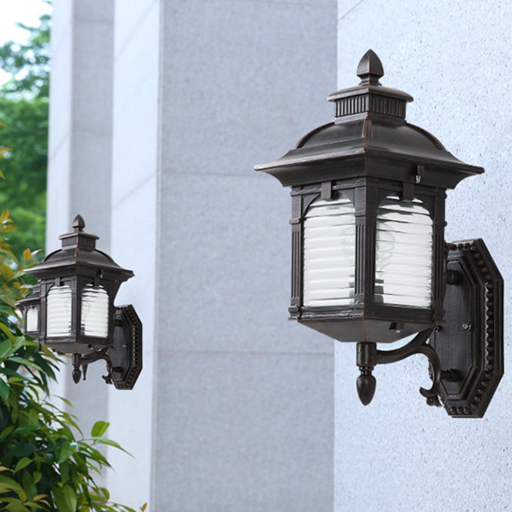 ElegantGlow - Black Outdoor Wall Sconce for Balconies