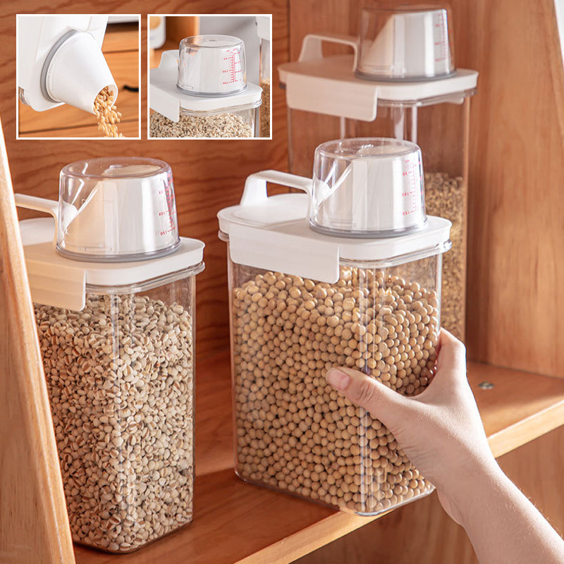 FreshKeeper - Airtight Storage Container with Measuring Cup