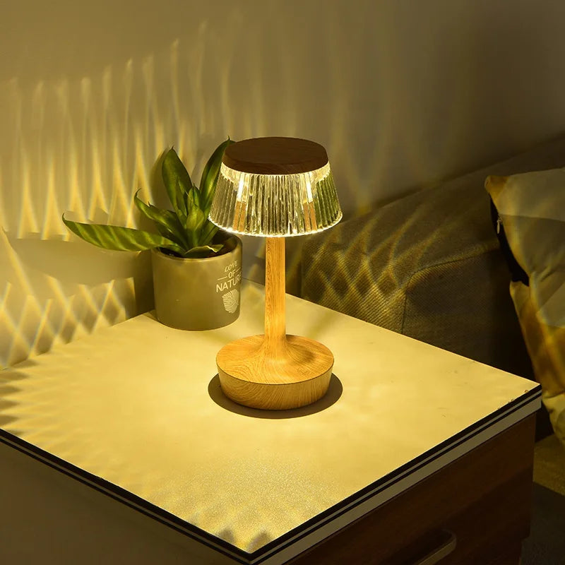 Crystal Pendant - Rechargeable Cordless Crystal Table Lamp