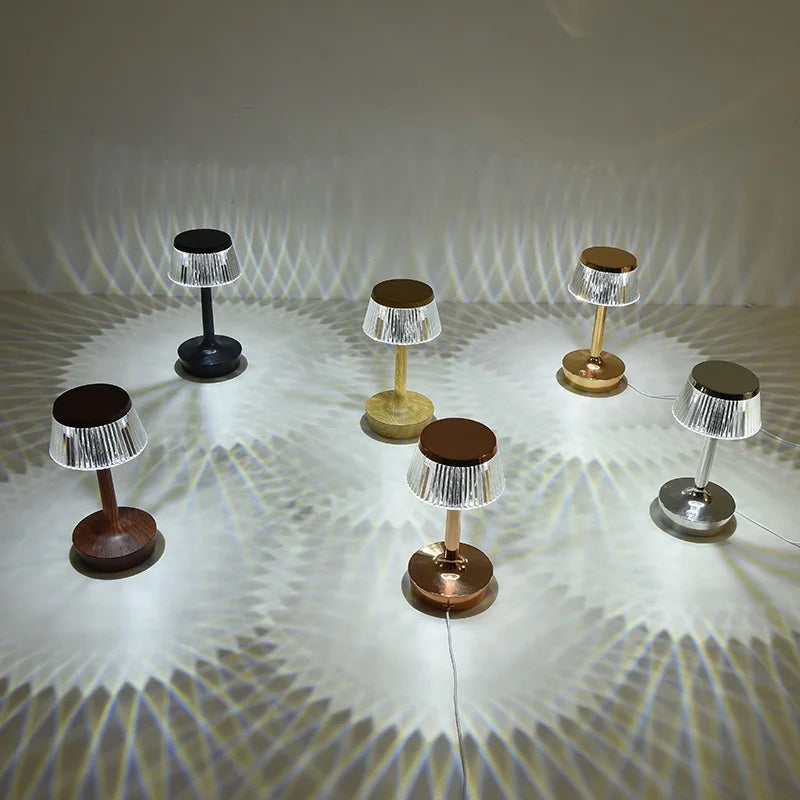 Crystal Pendant - Rechargeable Cordless Crystal Table Lamp