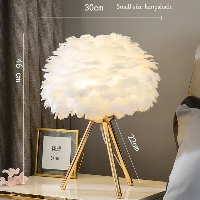 FeatherLite - Goose Feather Table Lamp for an Elegant Ambience