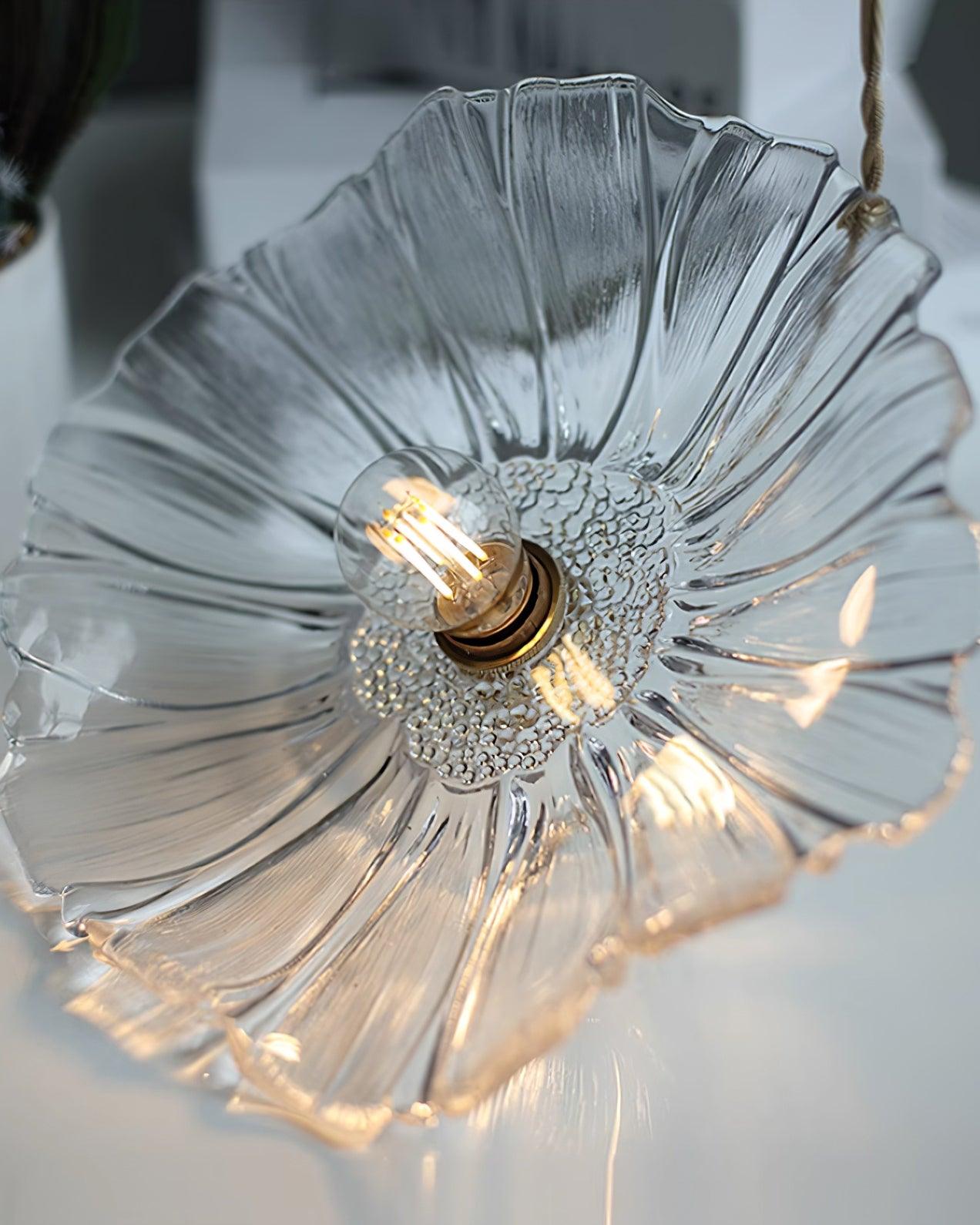 NostalgieLicht - Suspension Rétro en Verre avec Accents Cuivrés