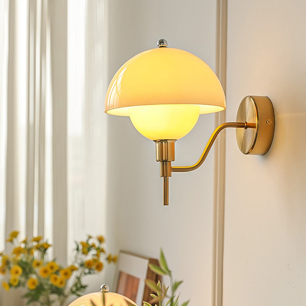 Rivelle - French Mushroom Glass Wall Sconce