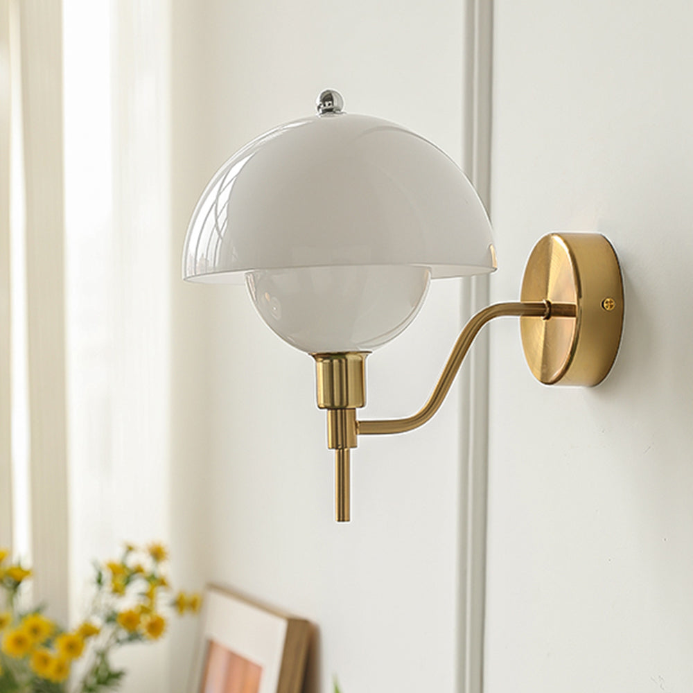 Rivelle - French Mushroom Glass Wall Sconce