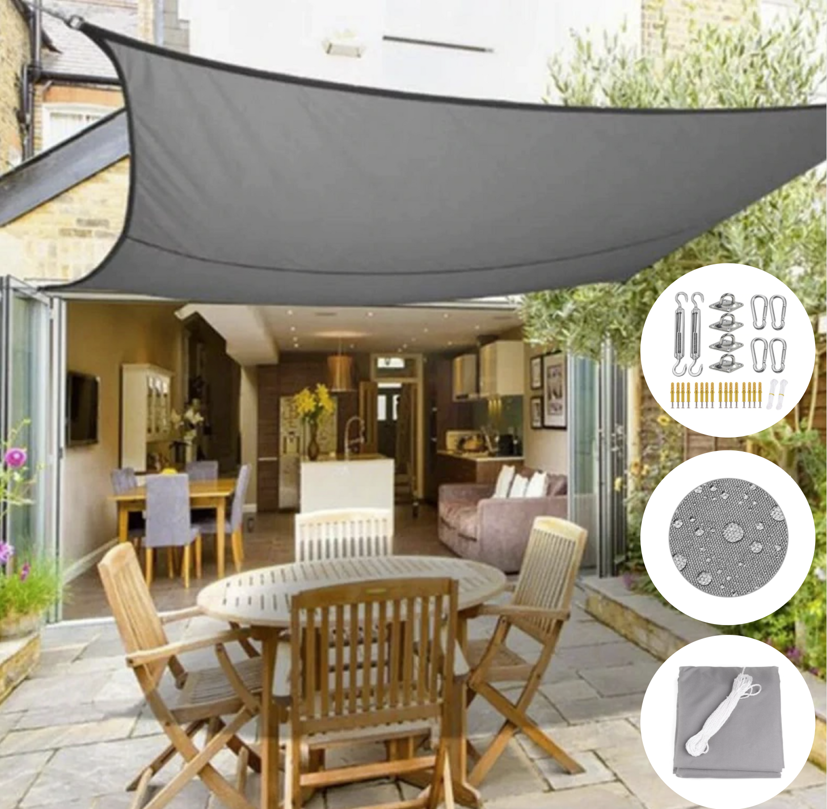 SunShade – Voile d'Ombrage Luxe Imperméable Jardin