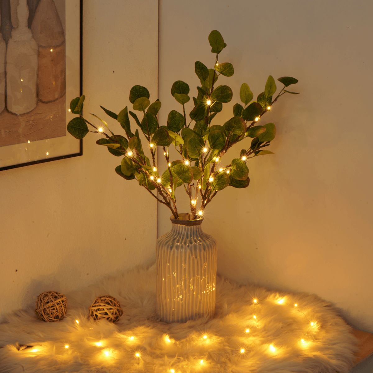 LumiVista - 70cm Olive Branch String Lights with 120 LED