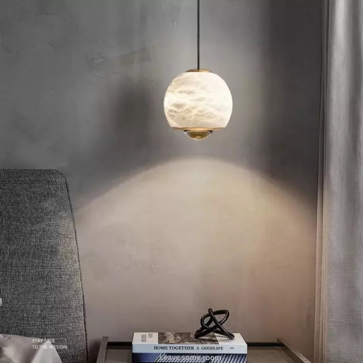 LumiereNordique - Scandinavian Marble and Alabaster Pendant Light