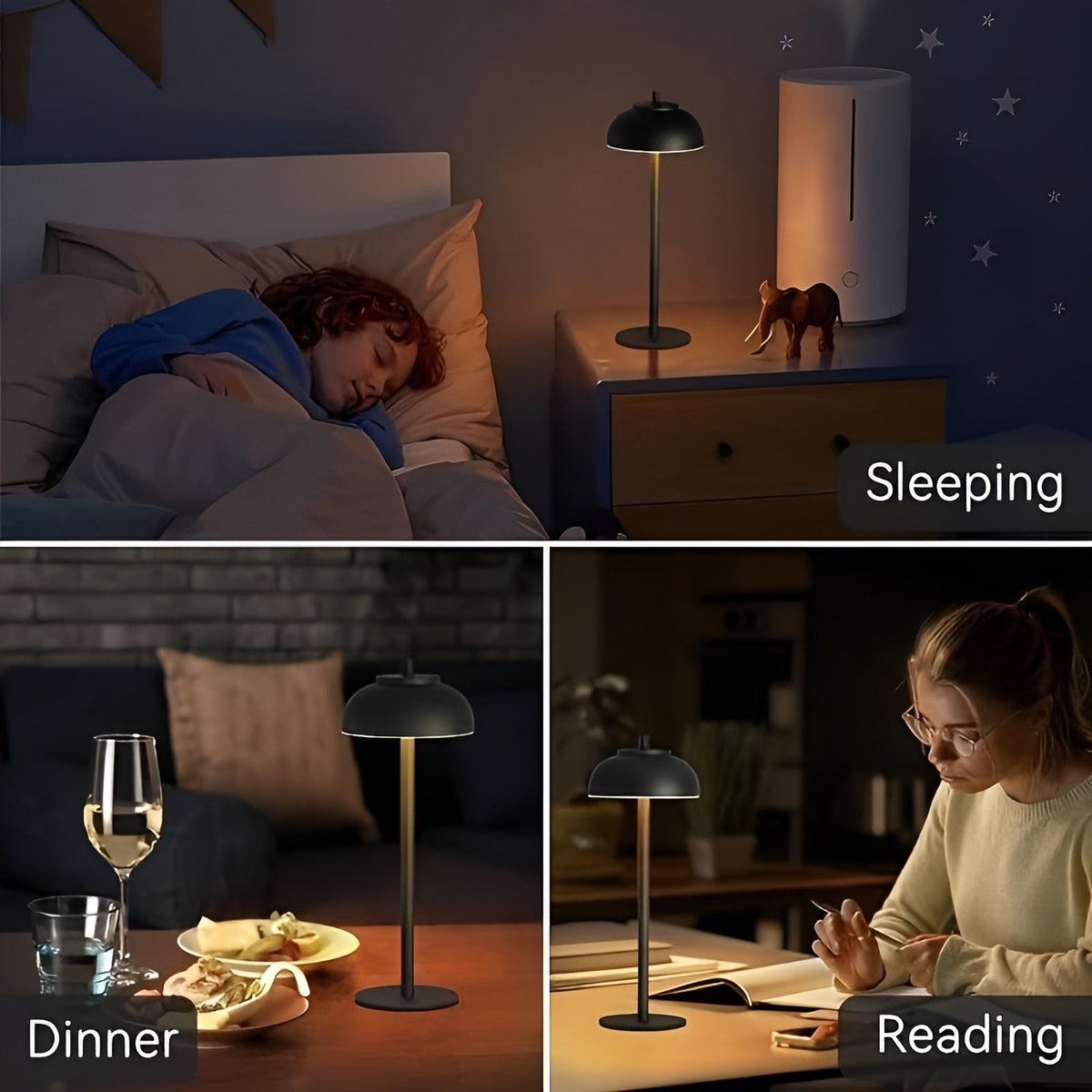 GlowMate - Dimmable Wireless Rechargeable LED Table Lamp