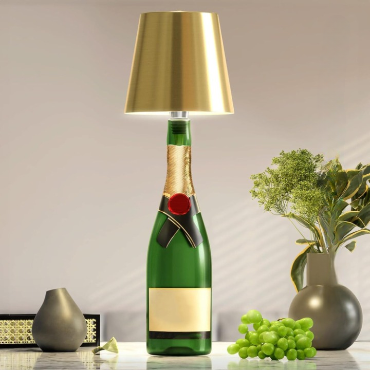 EmberGlow - Wireless Bottle Lamp with Touch Control and USB Charging