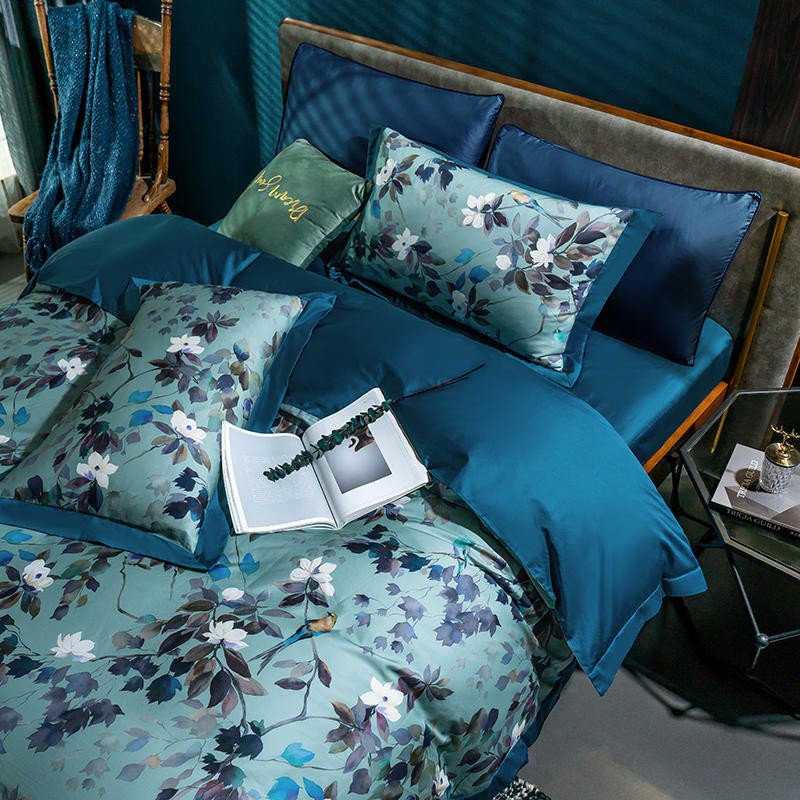 Watercolor Bloom - Egyptian Cotton Floral Duvet Set