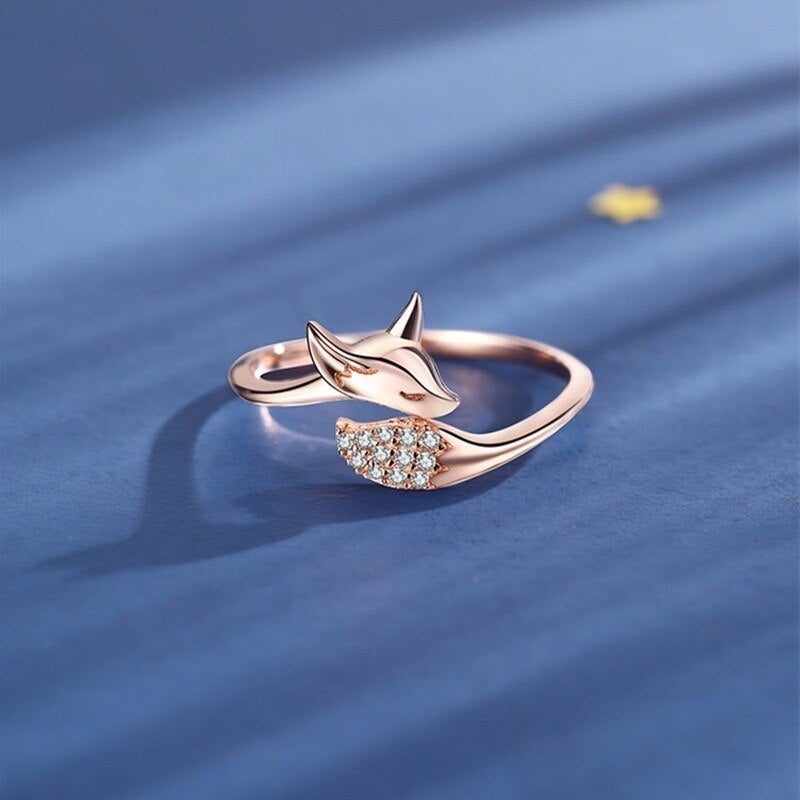Renara - Bague renard en argent élégante
