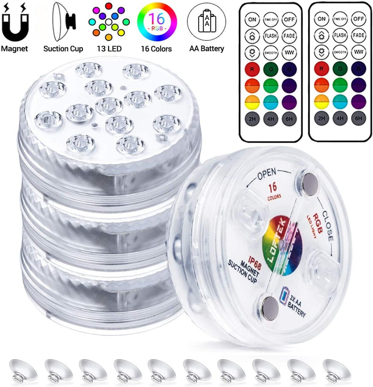 Multi-Color LED Light Waterproof - Remote-Controlled RGB Ambient Lighting