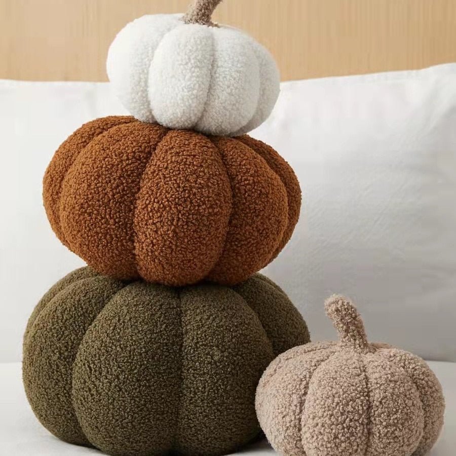 CozyPumpkin - Coussin Citrouille en Peluche pour une Déco d'Automne Chaleureuse