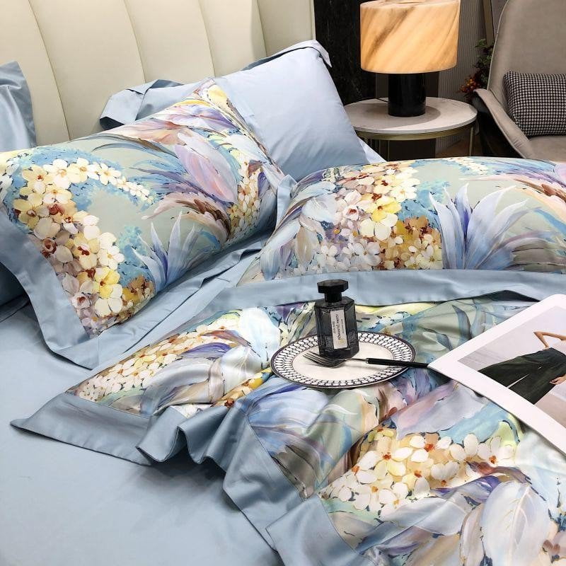 Hortensia Haven - Luxury Egyptian Cotton Duvet Cover Set