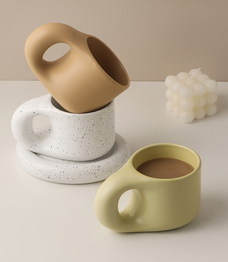 Timeless Elegance - Handmade Porcelain Cup and Saucer Set