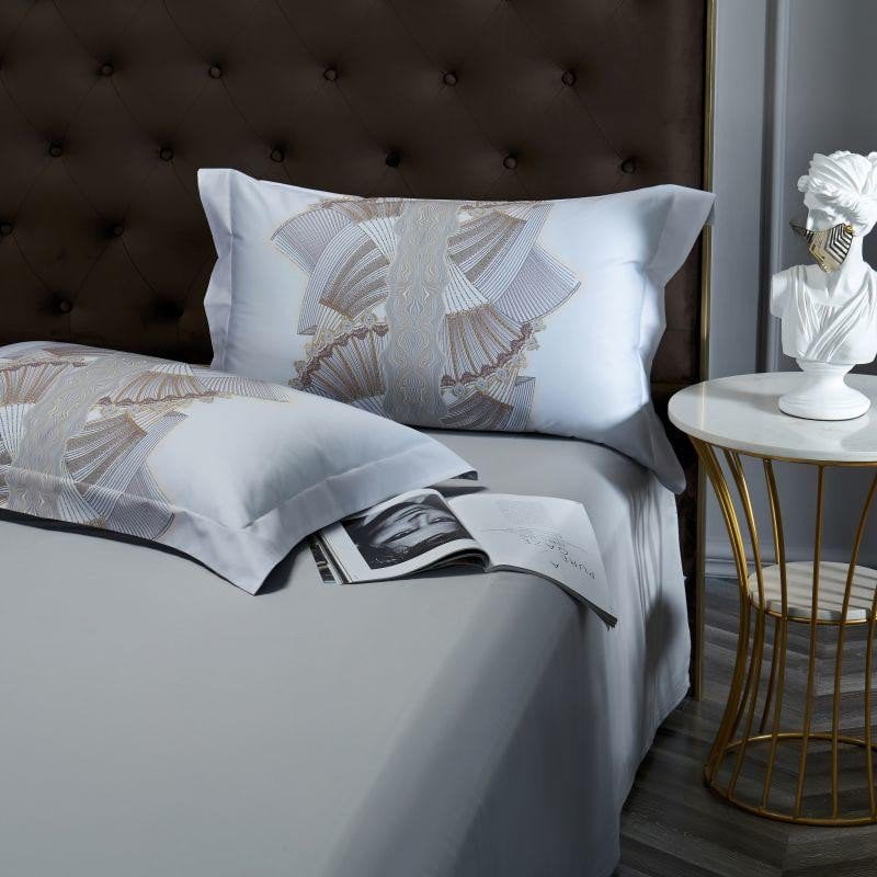 Silver Sails - Housse de Couette de Luxe en Coton Égyptien