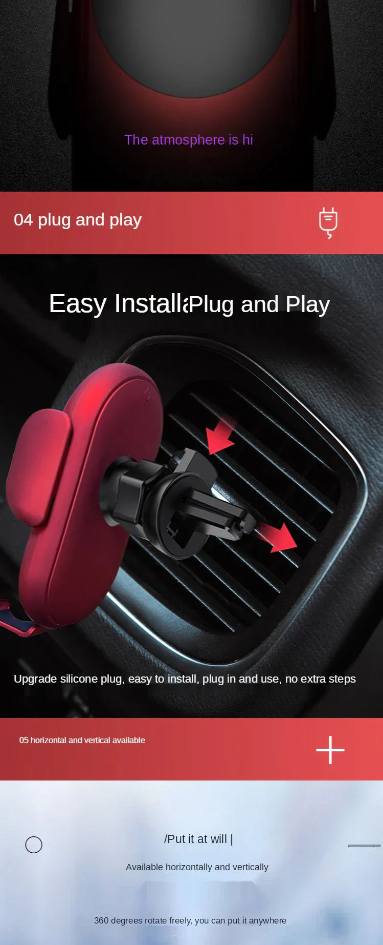 Tubby Charger - Chargeur Auto Sans Fil avec Capteur IR