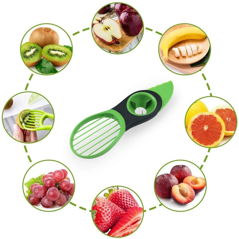 YuzuChop - 3-in-1 Avocado Slicer: Cut, Pit and Scoop