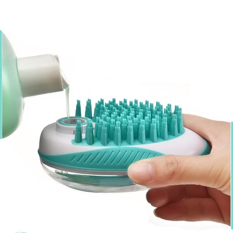 ZorroPet - 2-in-1 Dog Soap Dispenser and Massage Brush