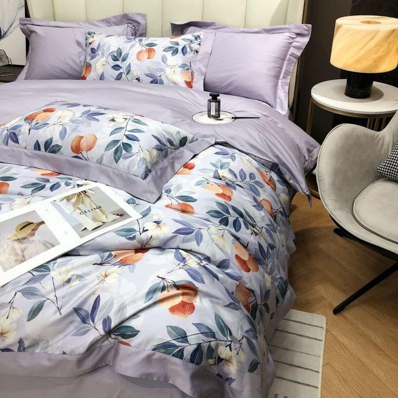 Lavender Bloom - Luxury Egyptian Cotton Duvet Cover Set