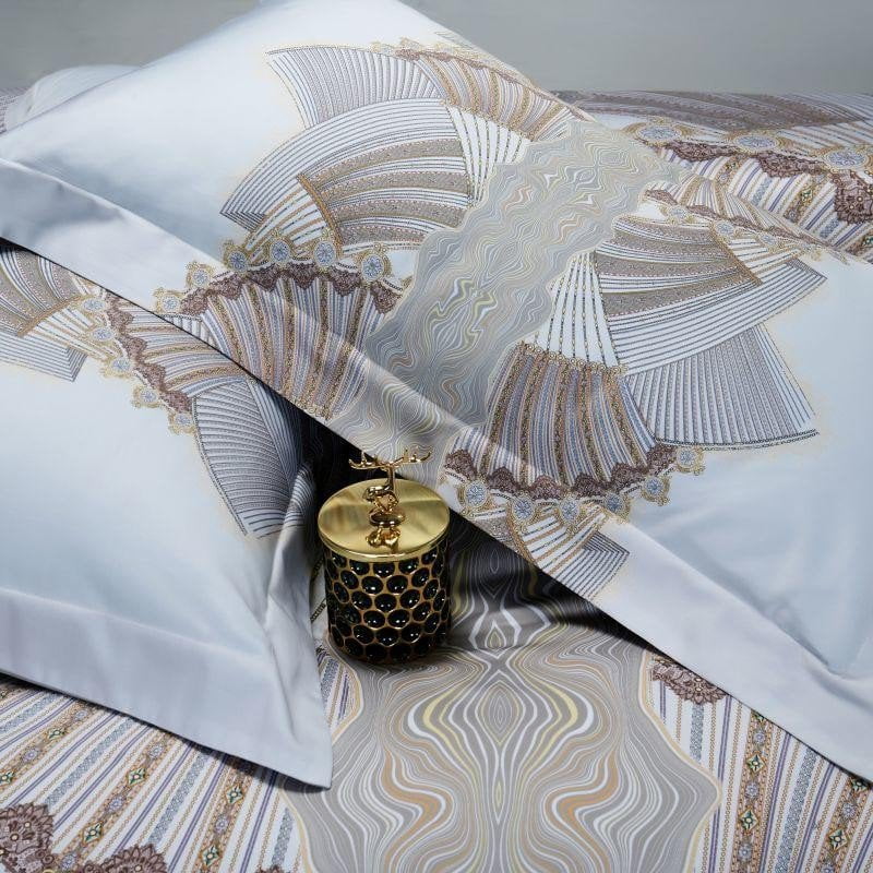 Silver Sails - Housse de Couette de Luxe en Coton Égyptien