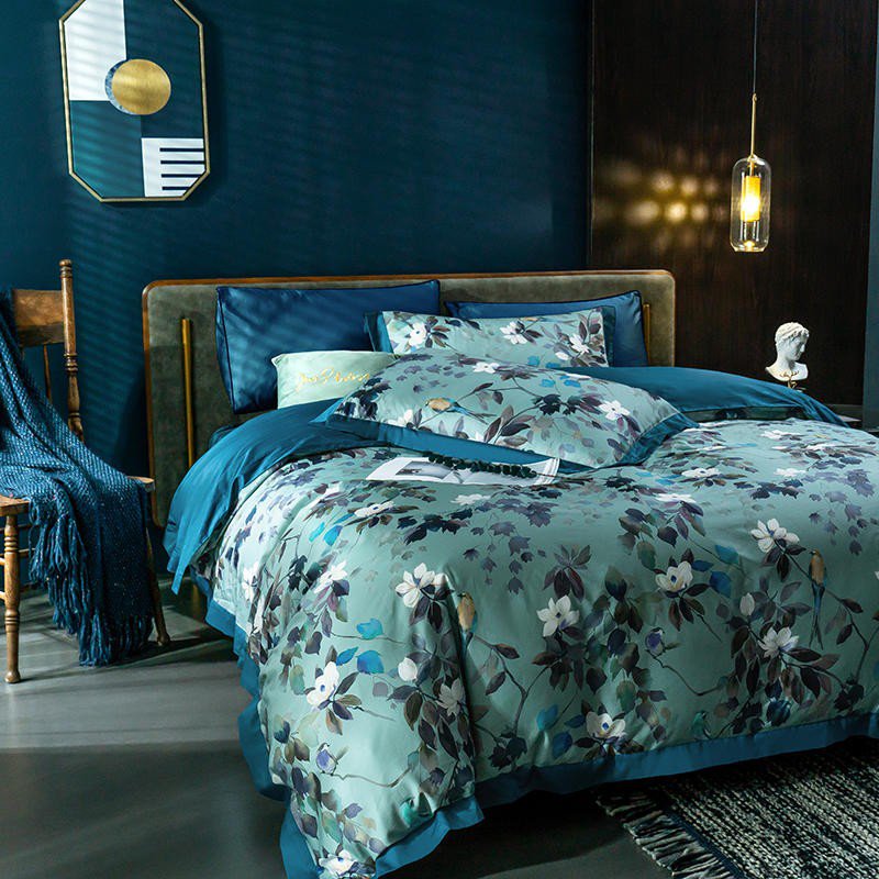 Watercolor Bloom - Egyptian Cotton Floral Duvet Set