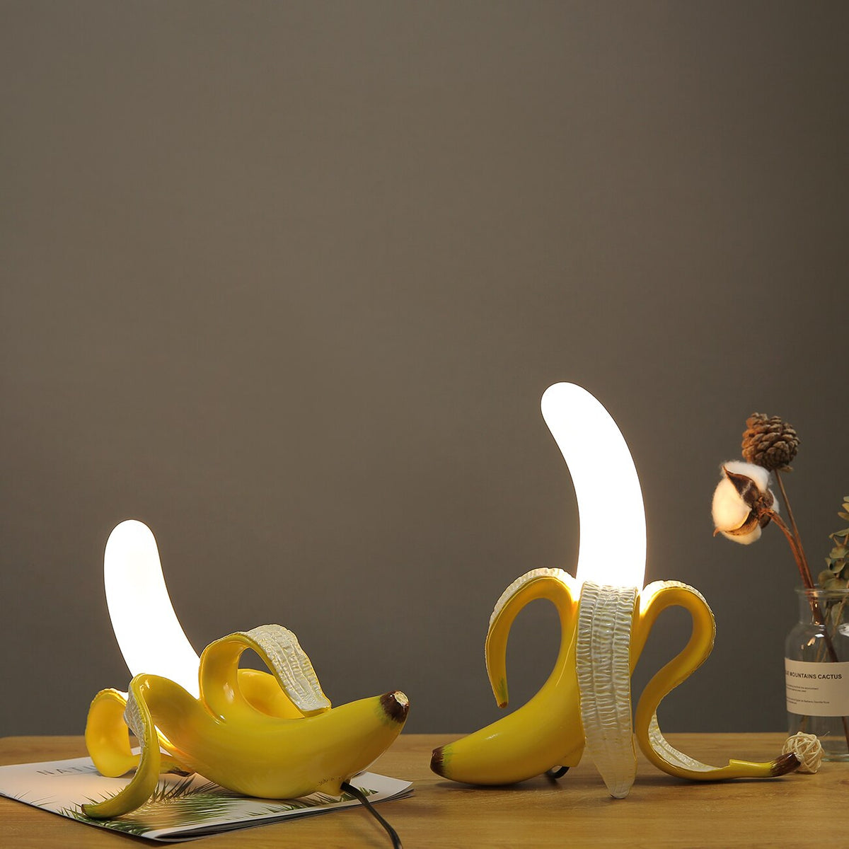 Banana Lights - Elegant Art Deco Resin Table Lamp