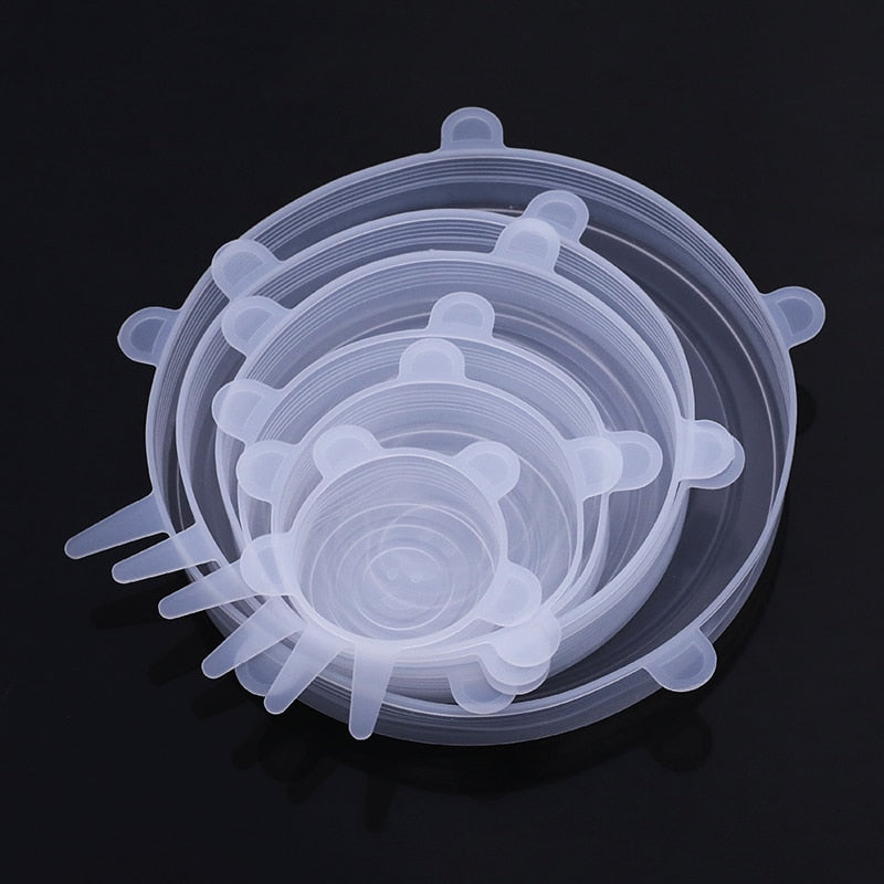 Vaclid - Reusable Silicone Lids, Set of 6 Airtight Covers