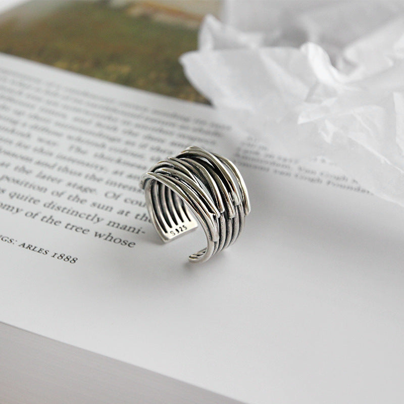 Liora - Adjustable Stackable Silver Ring