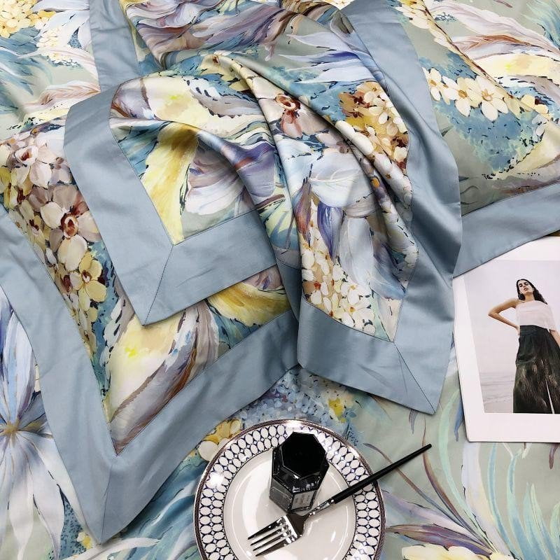 Hortensia Haven - Luxury Egyptian Cotton Duvet Cover Set