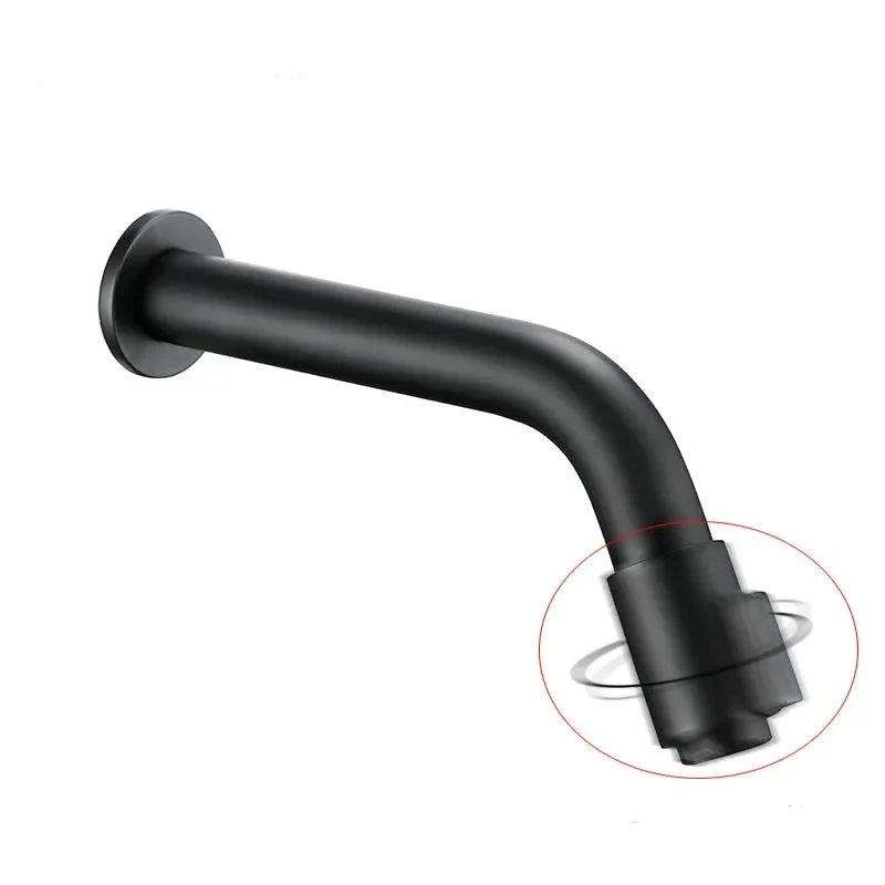 StreamCraft - Matte Black Wall-Mounted Faucet