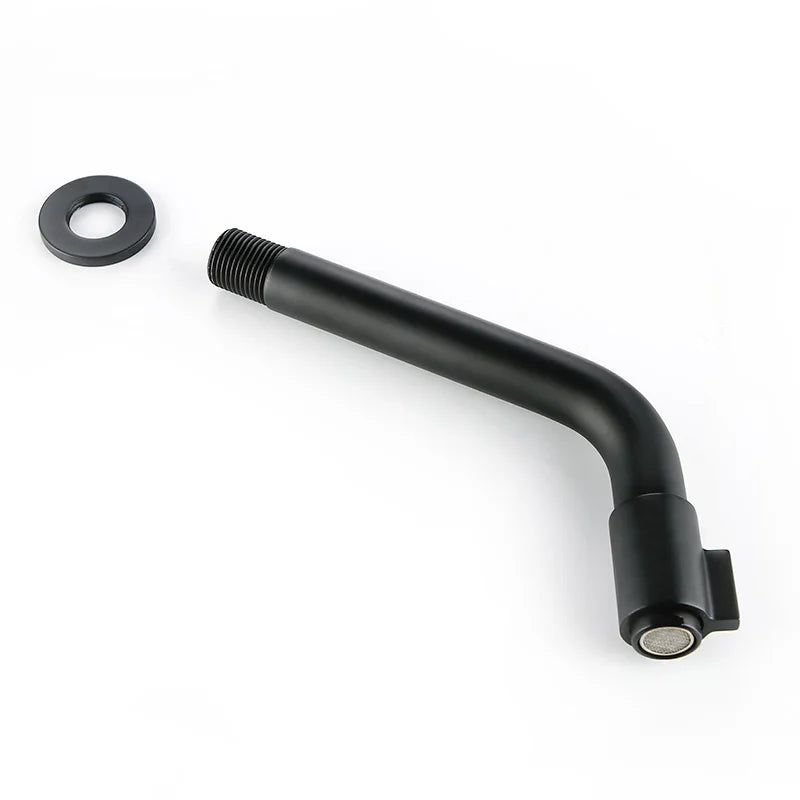 StreamCraft - Matte Black Wall-Mounted Faucet