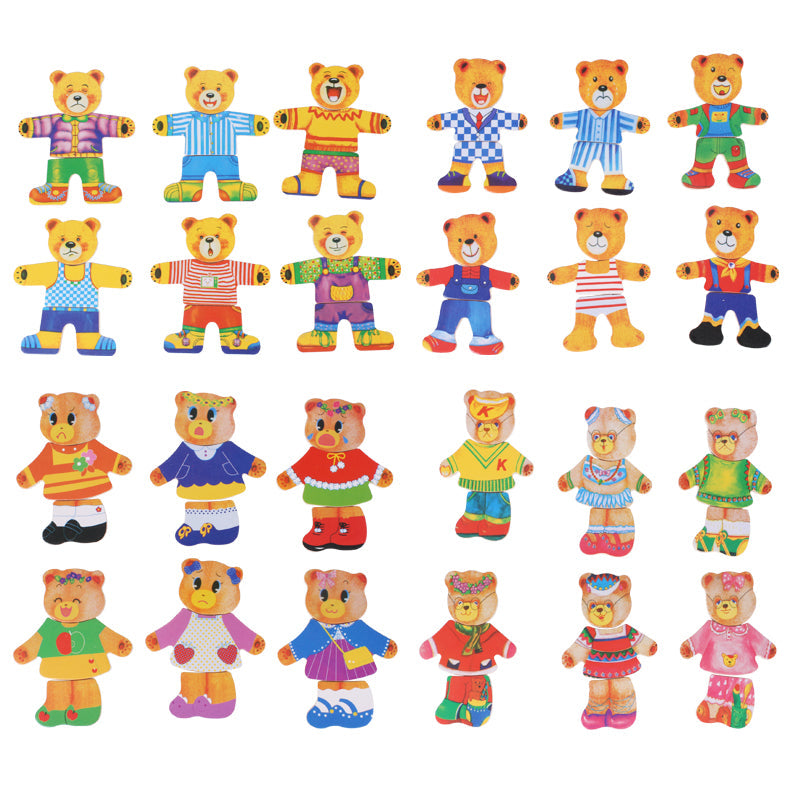 DressUpBear – Puzzle Bois Créatif pour Enfants