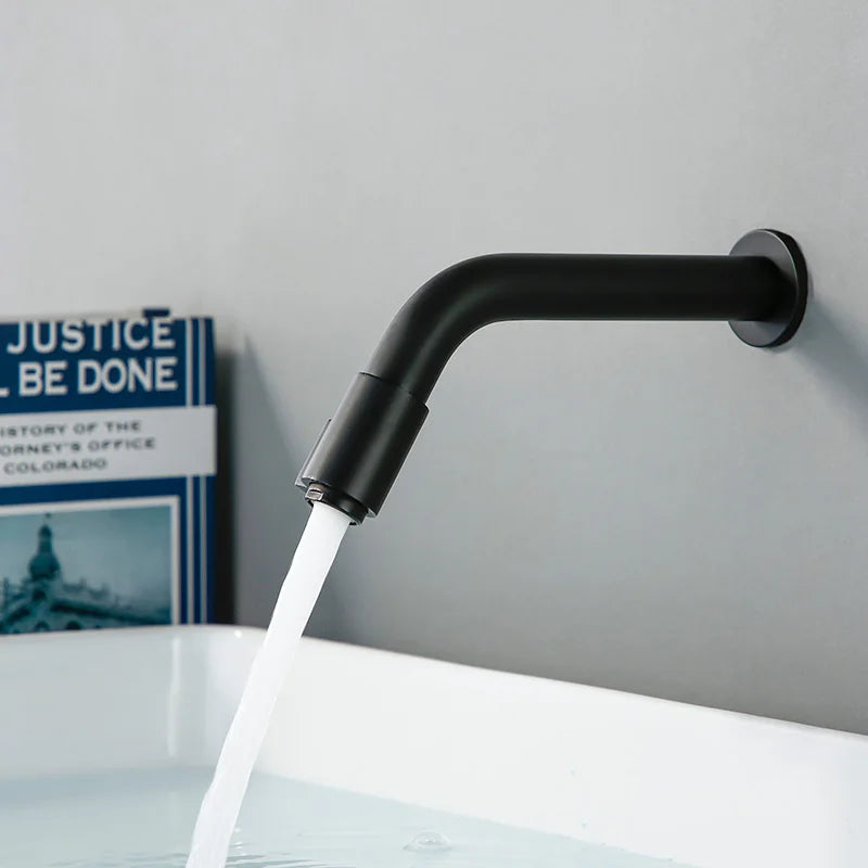 StreamCraft - Matte Black Wall-Mounted Faucet