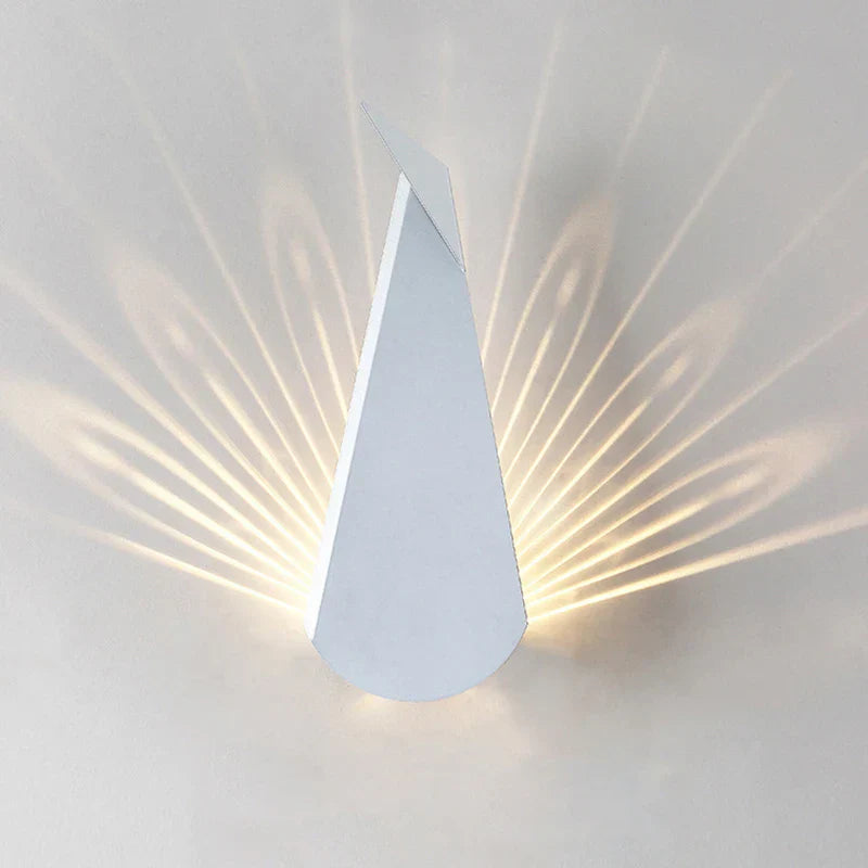 ElegantLuxe - Modern LED Peacock Feather Wall Sconce