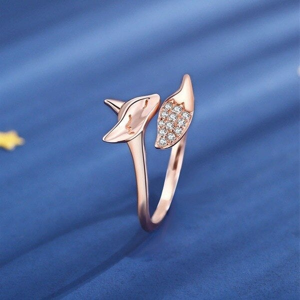 Renara - Bague renard en argent élégante
