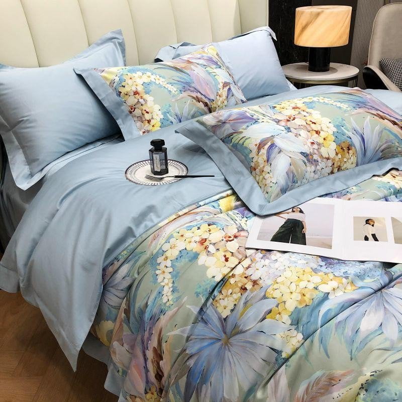 Hortensia Haven - Luxury Egyptian Cotton Duvet Cover Set