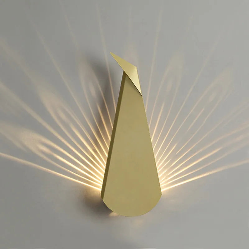 ElegantLuxe - Modern LED Peacock Feather Wall Sconce