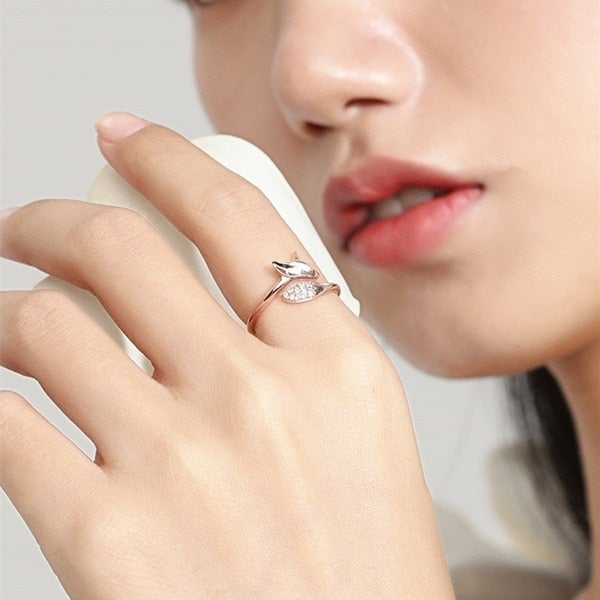Renara - Bague renard en argent élégante