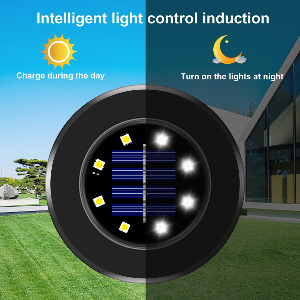 Solar LED Deluxe Garden Lights Black Edition - Wireless Waterproof IP65 Lighting