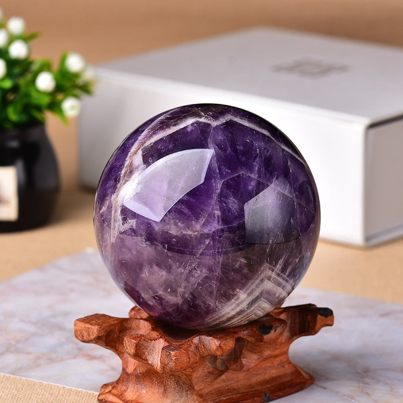 Amethyst Globe – Sphère Améthyste Énergique Intérieur
