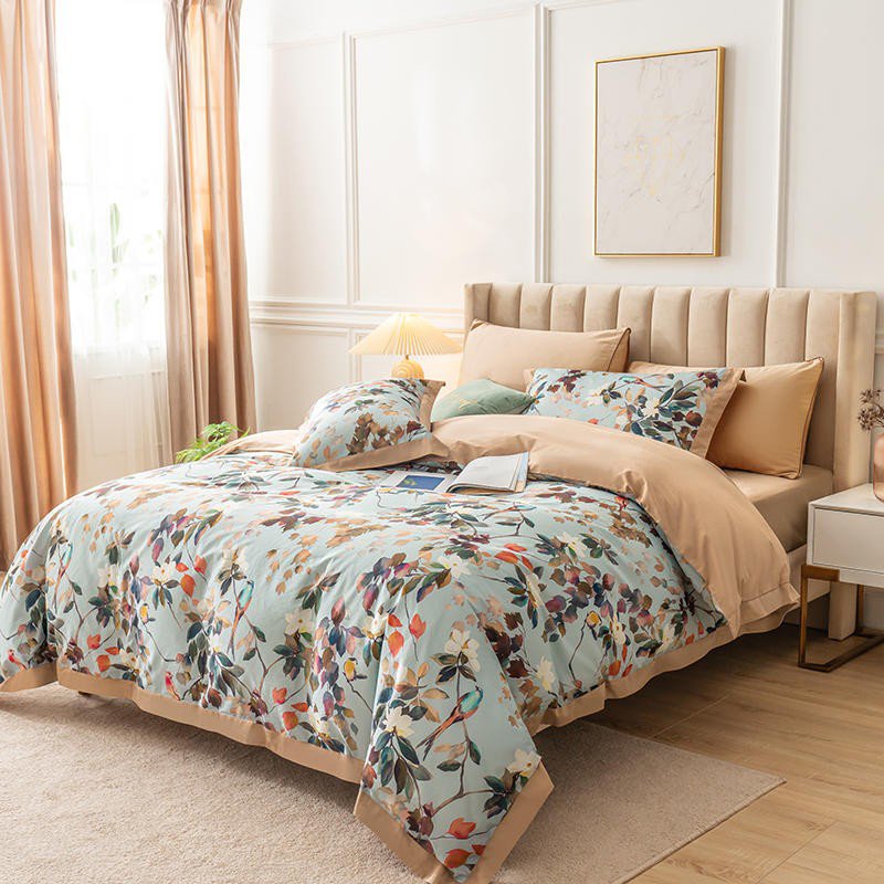 Watercolor Bloom - Egyptian Cotton Floral Duvet Set