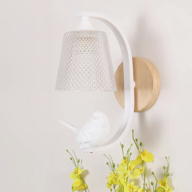 NordicBird Light - Applique murale oiseau scandinave pour chambre