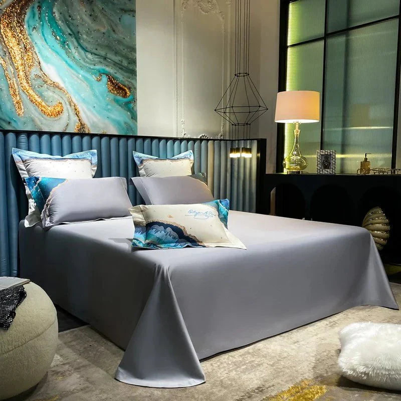 Whimsical Waters – Parure de Housse de Couette de Luxe en Coton Égyptien