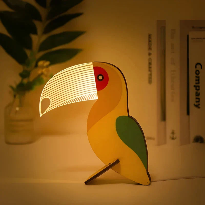 ZooGlow Animal Table Lamp - Soft LED Night Light for Kids' Rooms