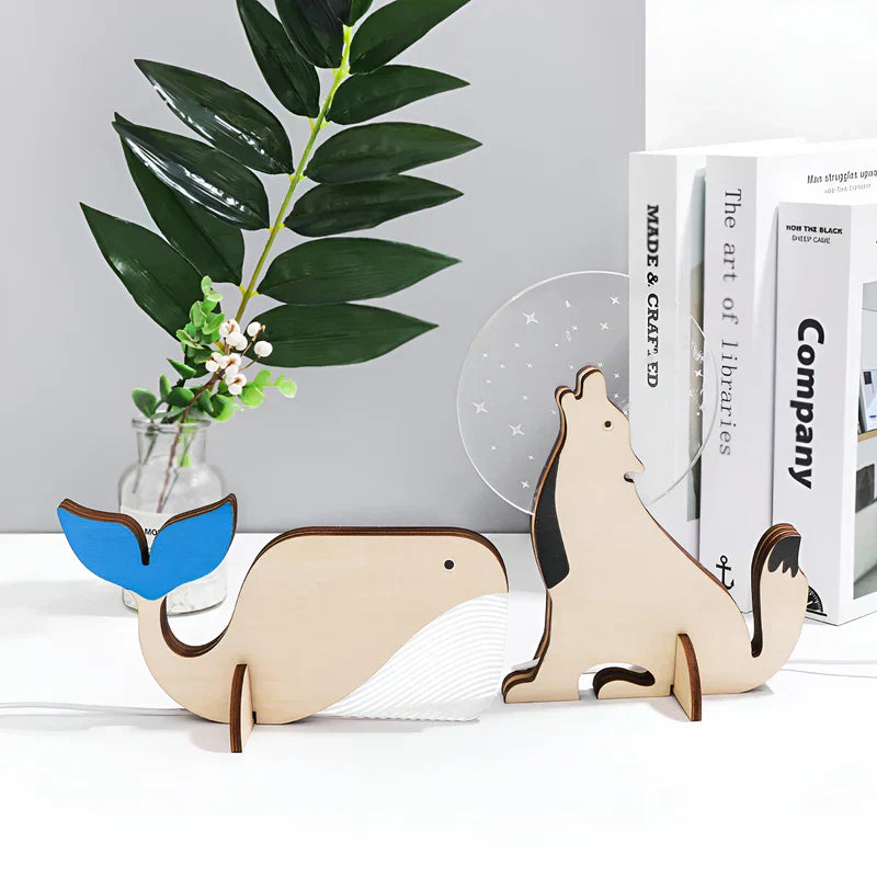 ZooGlow Animal Table Lamp - Soft LED Night Light for Kids' Rooms