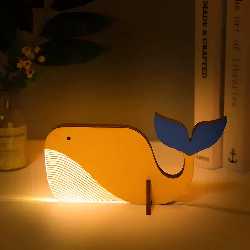 ZooGlow Animal Table Lamp - Soft LED Night Light for Kids' Rooms