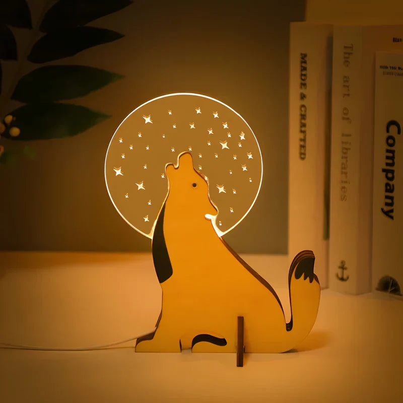 ZooGlow Animal Table Lamp - Soft LED Night Light for Kids' Rooms