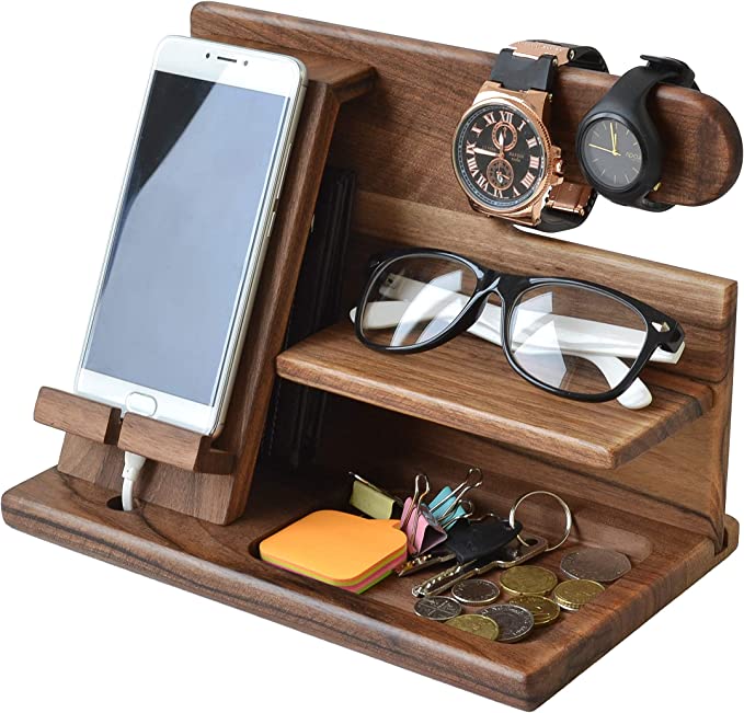WoodDock – Organisateur Bois Stylé pour Appareils